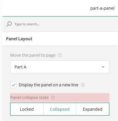 How to set a panel collapse state